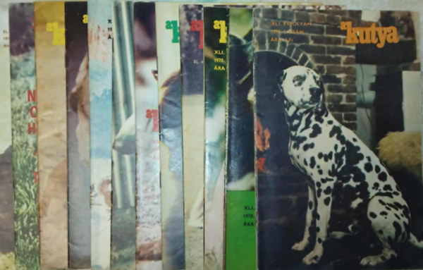 SZERKESZT�  Veress Istv�n - 12 db A Kutya magazin : 1978 2.sz�m - 1978 3. sz�m - 1978 4. sz�m - 1977 7. sz�m - 1977 8. sz�m - 1977 9. sz�m - 1977 3. sz�m - 1978 1. sz�m - 1977 11. sz�m - 1977 12. sz�m - 1977 5. sz�m - 1977 6. sz�m