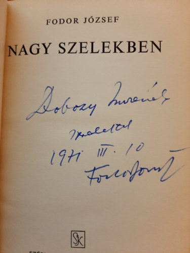 Fodor J�zsef - nagy szelekben