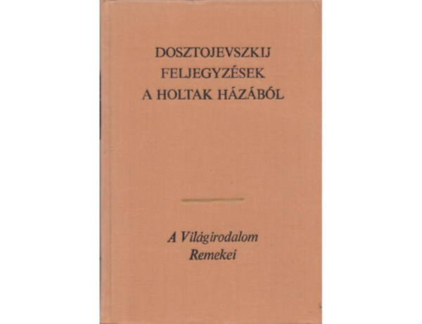 SZERZ Fjodor Mihajlovics Dosztojevszkij SZERKESZT Katona Erzsbet FORDT Wessely Lszl LEKTOR Palots Magda - Feljegyzsek a holtak hzbl