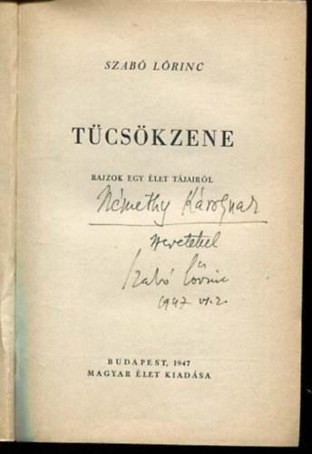 Szab� L�rinc - T�cs�kzene