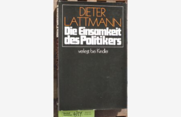 Die Einsamkeit des Politikers (A politikus magnya nmet nyelven)