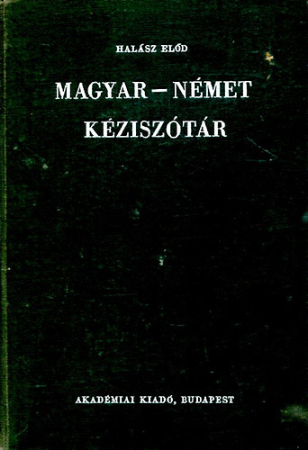 Halsz Eld - Magyar - nmet kzisztr