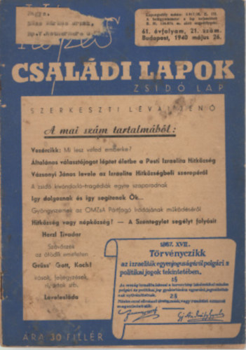 Képes családi lapok - 61. évf. 21. sz.