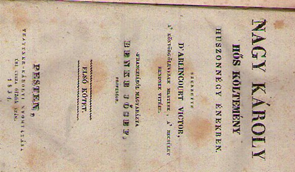 D'Arlincourt Victor - Nagy K�roly