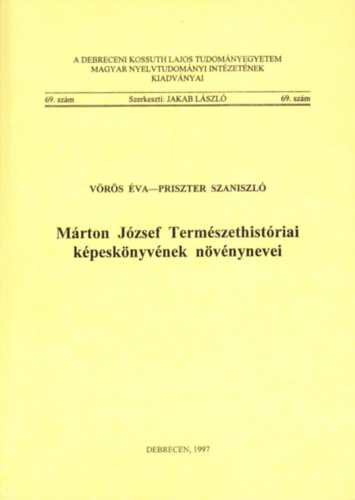 V�r�s �va - M�rton J�zsef Term�szethist�riai k�pesk�nyv�nek n�v�nynevei