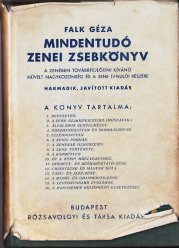 Falk G�za - Mindentud� zenei zsebk�nyv