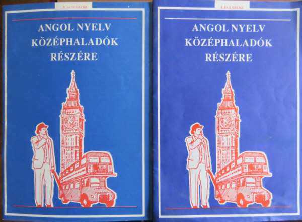 Angol nyelv k�z�phalad�k r�sz�re 1. �s 2. lecke + 9. �s 10. lecke (2 db)