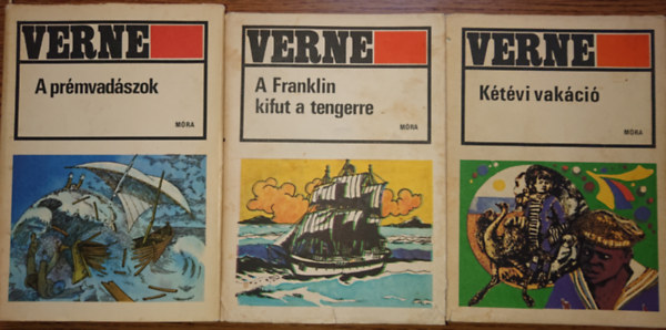 Jules Verne - 3 knyv Jules Verne-tl: A prmvadszok, A Franklin kifut a tengerre, Ktvi vakci