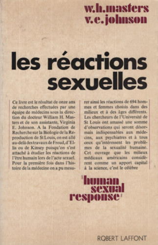 V. E. Johnson W. H. Masters - Les ractions sexuelles