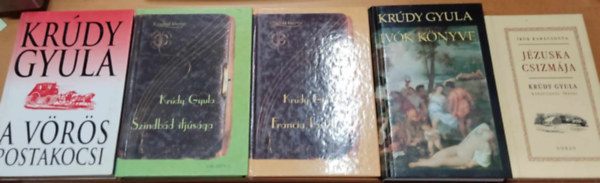 Kr�dy Gyula - 5 db Kr�dy Gyula k�nyv (c�mek a term�klapon, saj�t fot�)