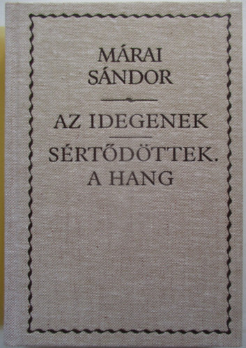M�rai S�ndor - Az idegenek-S�rt�d�ttek-A hang