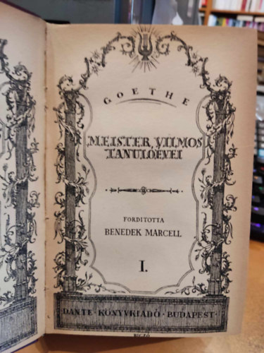 Goethe - Meister Vilmos tanul��vei I-III.