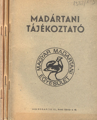 Madrtani tjkoztat 1982/1-12. (Teljes vfolyam, hrom fzetben)