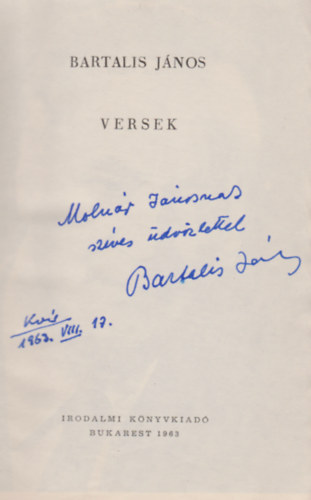 Bartalis J�nos - Versek