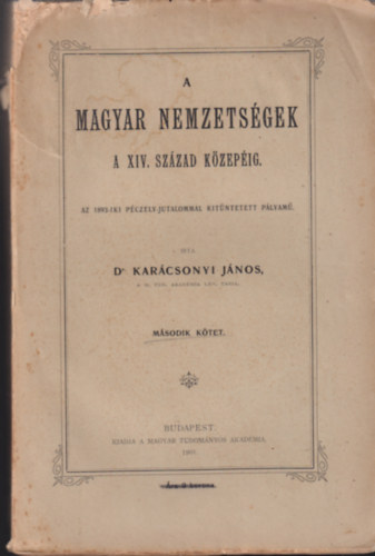Dr. Karácsonyi János - A magyar nemzetségek II.