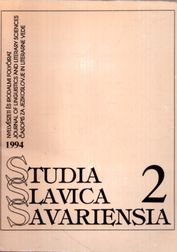 Gad�nyi K�roly  (fel. szerk.) - Studia Slavica Savariensia 1994/2.