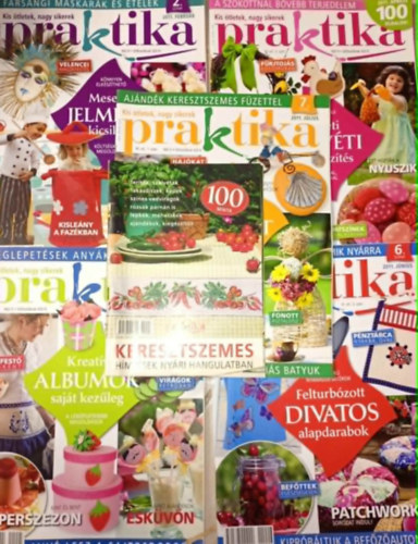 5 db. Praktika Magazin - 2011.febr. - 2. szám, 2011.ápr. 4. szám, 2011.máj. 5. szám, 2011.jún. 6. szám, 2011.júl. 7. szám (szabás-varrás-kötés-hobby-lakásdivat-kézimunka)