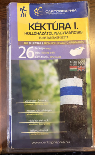 Kéktúra I. turistatérkép szett - Hollóházától Nagymarosig