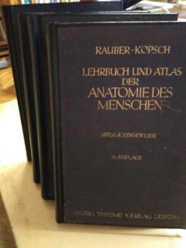 Rauber - Kopsch - Lehrbuch und Atlas der Anatomie des Menschen I-IV.