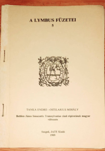 Ostilarius Mih�ly Tanka Endre - A lymbus f�zetei 5.