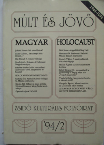 Mlt s jv (zsid kulturlis folyirat 1994/2)