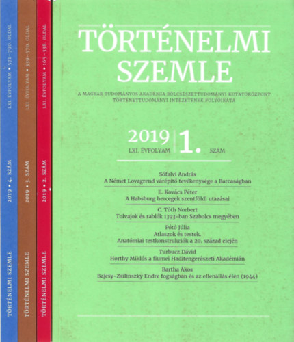 Tringli Istv�n - T�rt�nelmi Szemle LXI. �vfolyam (2019. 1-4. sz�m)