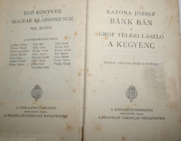 Katona-Teleki grf - l knyvek Magyar klasszikusok VIII.