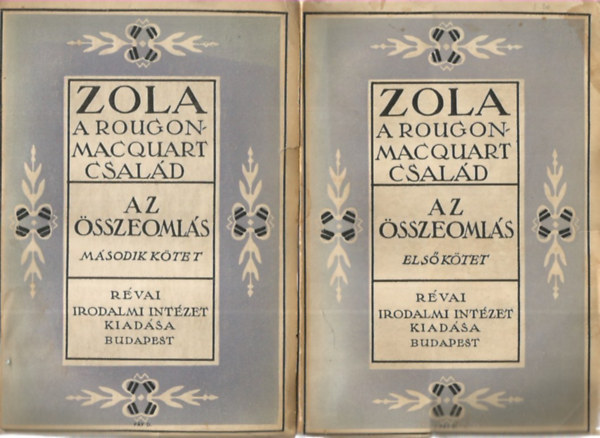 mile Zola - Az sszeomls I-II.