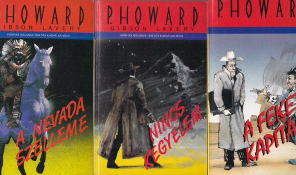 Rejtő Jenő (P.Howard) - 3 db. Rejtő Jenő mű: A fekete kapitány + Nincs kegyelem + A Nevada szelleme