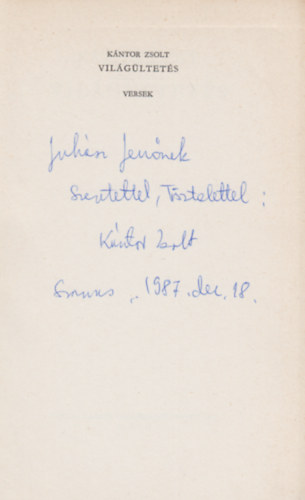 Kántor Zsolt - Világültetés