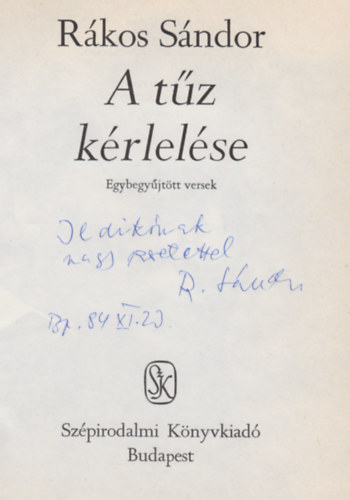 Rkos Sndor - A tz krlelse