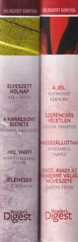 Mary Higgins Clark, William G. Tapply Lee Child - 2 db Reader's Digest vlogatott knyvek: A jel-Szerencss vletlen-Megszllotak-Enzo, avagy az emberr vls mvszete + Elveszett holnap-A karcson grete-Hol vagy?-Jelensek