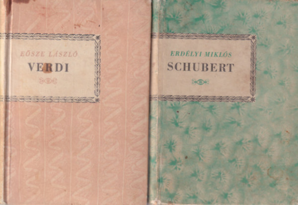 Erdlyi Mikls Esze Lszl - 2 db Kis Zenei Knyvtr sorozat : Schubert (26.) + Verdi (20.)