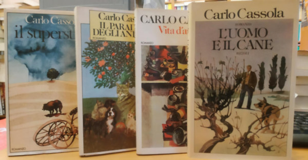 Carlo Cassola - 4 db Carlo Cassola: L'uomo e il Cane + Vita d'artista + Il paradiso deglianimali + Il superstite
