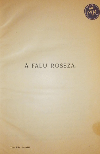 T�th Ede - A falu rossza