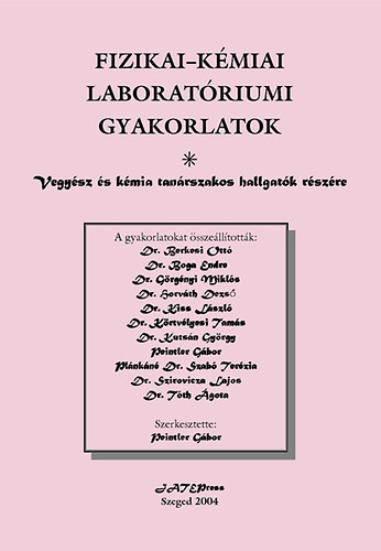 Fizikai-kémiai laboratóriumi gyakorlatok