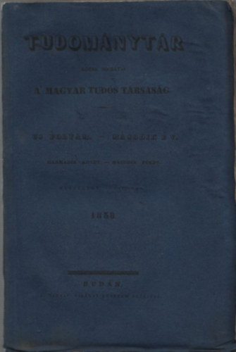 Luczenbacher Jnos - Tudomnytr 1838/3.ktet (XVIII.)