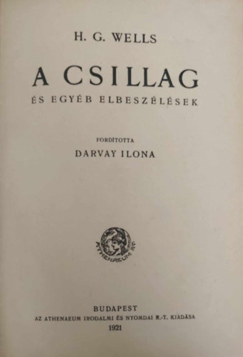 H. G. Wells - A csillag s egyb elbeszlsek