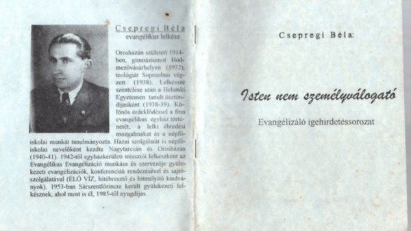 Csepregi Bla - Isten nem szemlyvlogat.