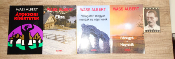 4 könyv/5 mű Wass Alberttől + ajándék magnókazetta (Válaszúton): Válogatott magyar mondák és mesék, Eliza, Átoksori kísértetek, Rézkígyó/Hagyaték