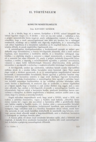 Kávássy Sándor Benkő László (szerk) - Kossuth Nemzetelmélete - II. történelem - Különlenyomat