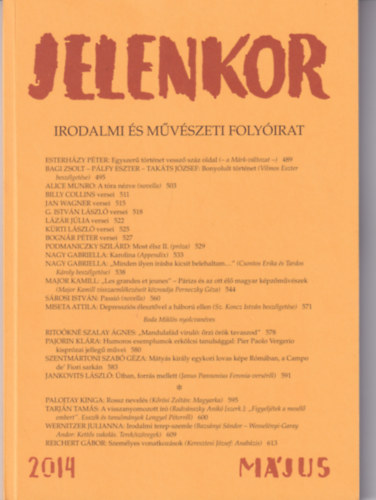 goston Zoltn - Jelenkor - Irodalmi s mvszeti folyirat - 2014. mjus