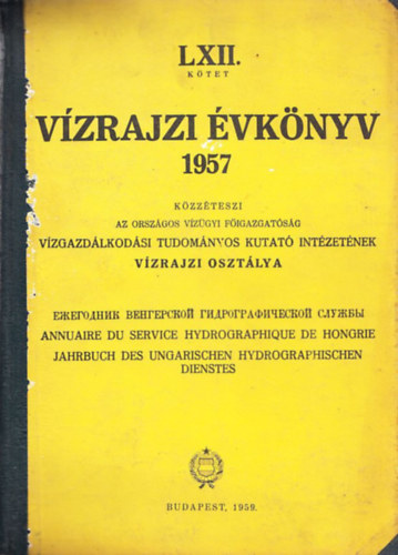 Vízrajzi Évkönyv 1957