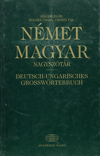 Fldes Csaba, Uzonyi Pl Halsz Eld - Nmet-magyar nagysztr
