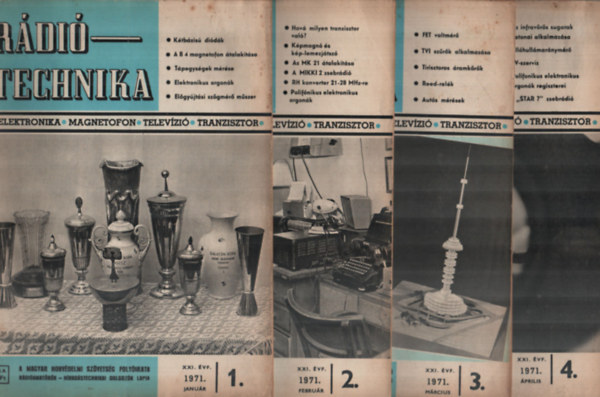 Stefanik P�l f�szerk. - R�di�technika 1971. 1-12. (teljes �vfolyam sz�monk�nt)