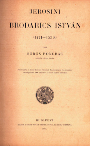 Jerosini Brodarics Istv�n (1907)