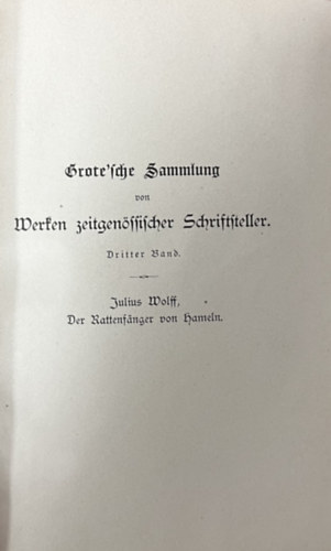 Julius Wolff - Der Rattenf�nger von Hameln