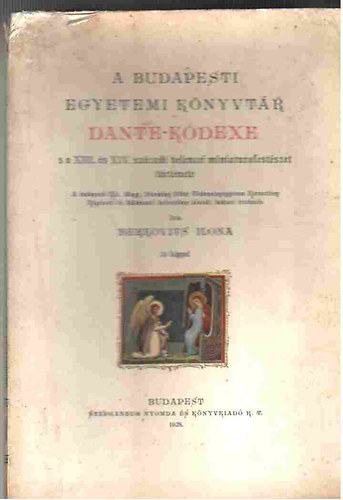 BErkovits Ilona - A Budapesti Egyetemi k�nyvt�r Dante-K�dexe
