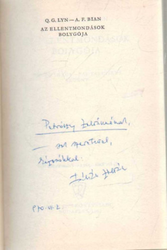 Q.G.-Bian, A.F. Ly - Az ellentmond�sok bolyg�ja