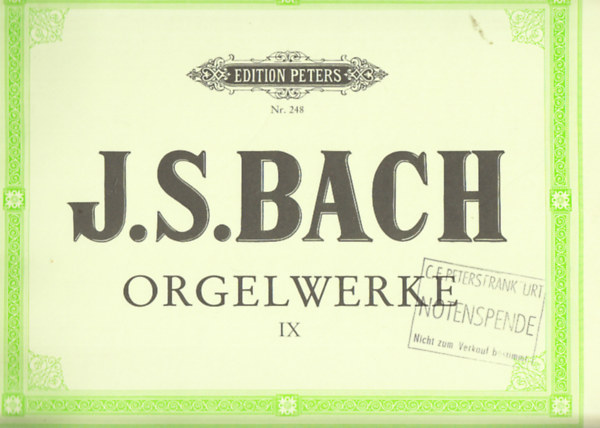 J. S. Bach - Orgelwerke IX.